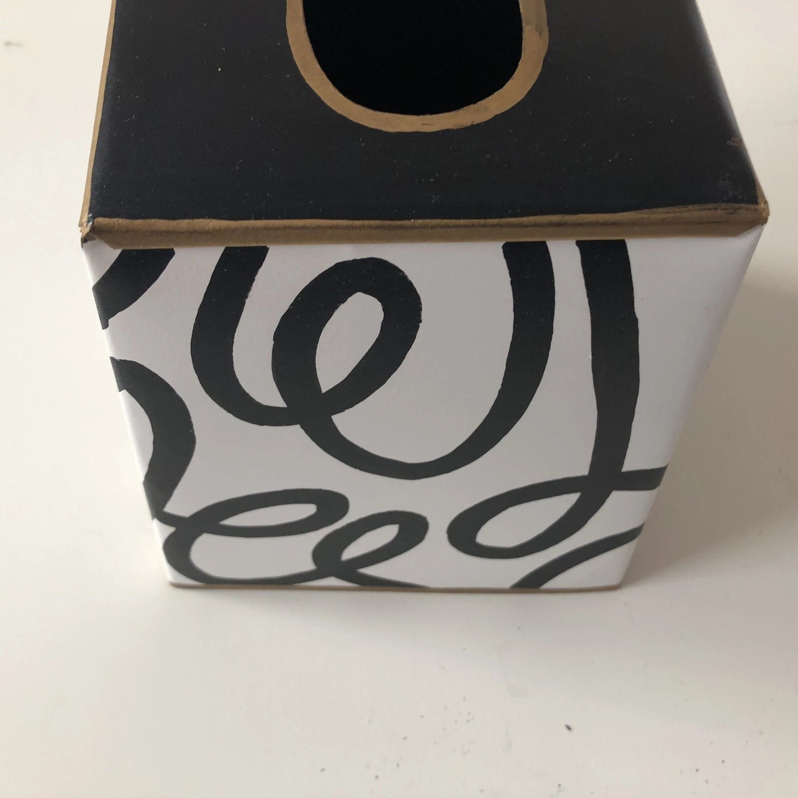 Jaye's Studio Tissue Box Cover Black and White Scribbles | eBay