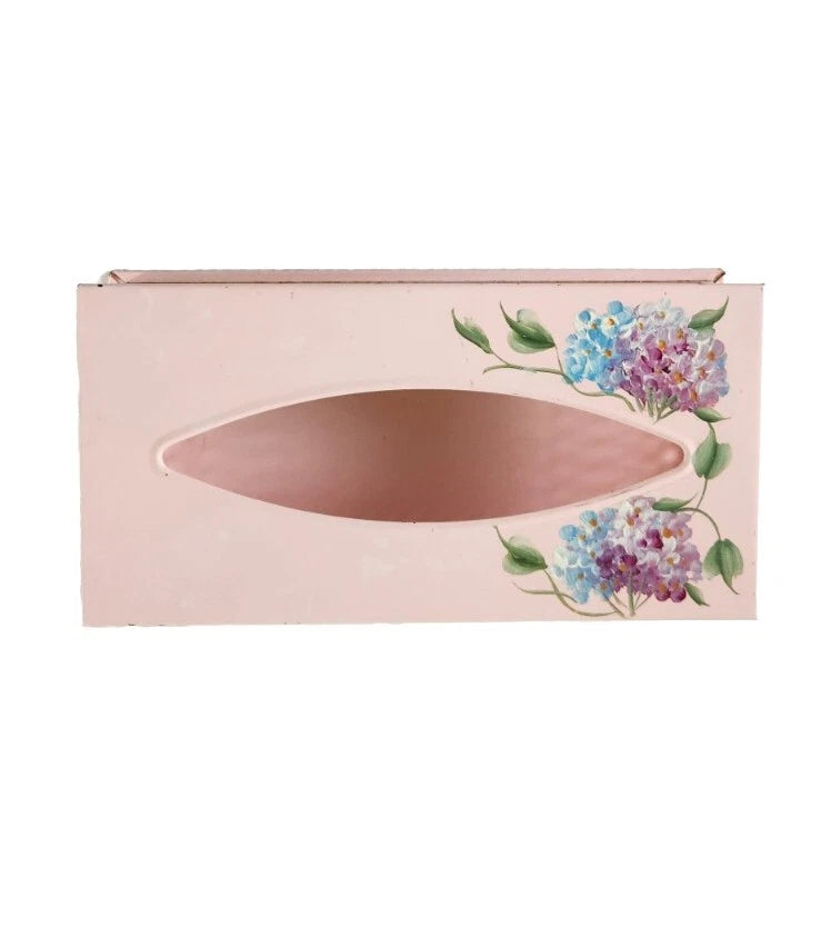 Vintage Pink Metal Tissue- Box Holder for Counter Wall With Sliding Top | eBay