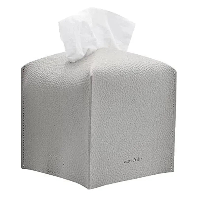 Tissue Box Cover, Refined Modern PU Leather Square Tissue Box Holder | eBay
