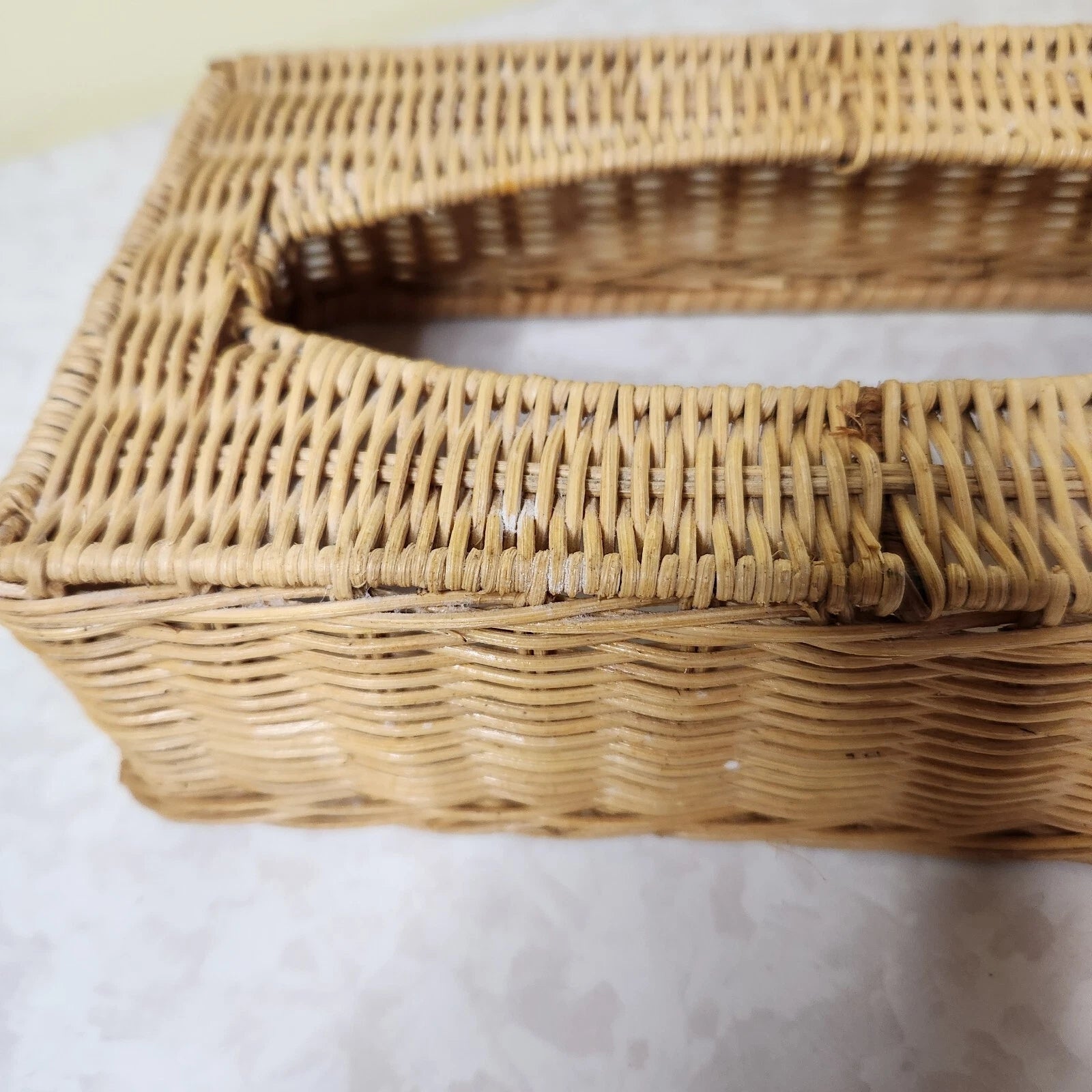 Vintage Kleenex Woven Wicker Rattan Tissue Rectangle Box Cover F3 | eBay