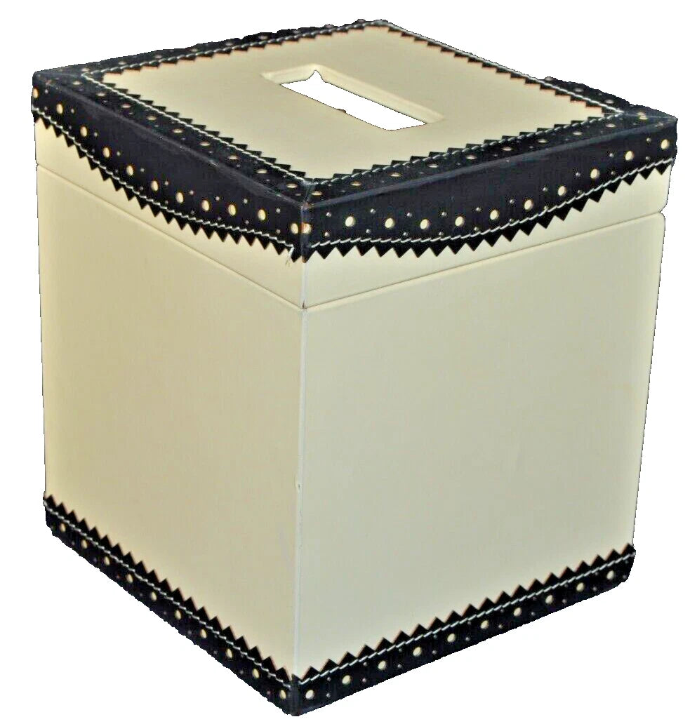 LABRAZEL Spectator Black Fine Leather Tissue Box Cover Jamie Drake Italy New | eBay