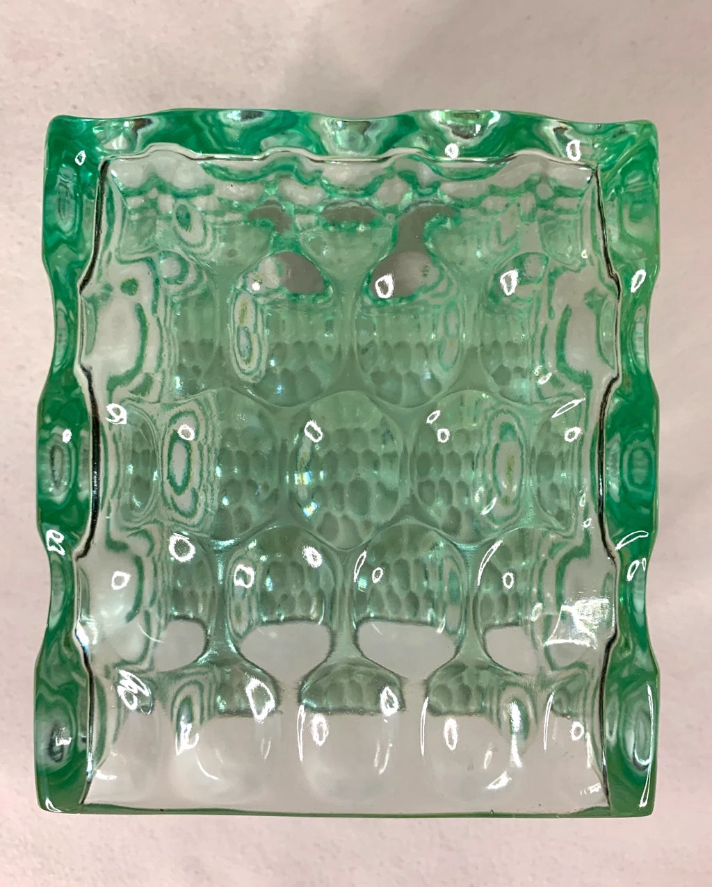 MCM Lucite Acrylic Tissue Box Holder Green Translucent Square Reverse Bubble | eBay