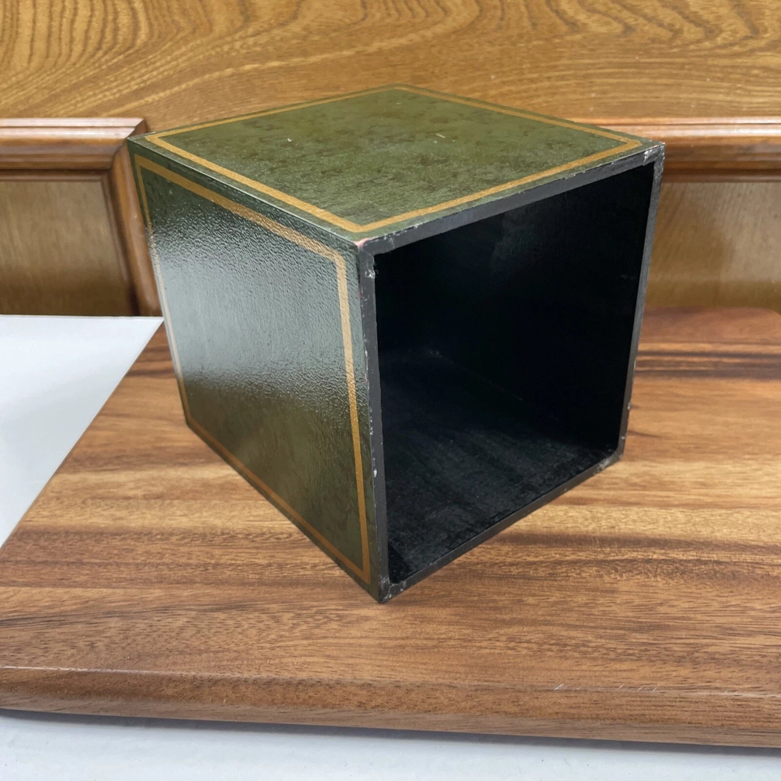 Hippo African Safari Antique Painted Print Animal Wood Green Tissue Box Cover | eBay