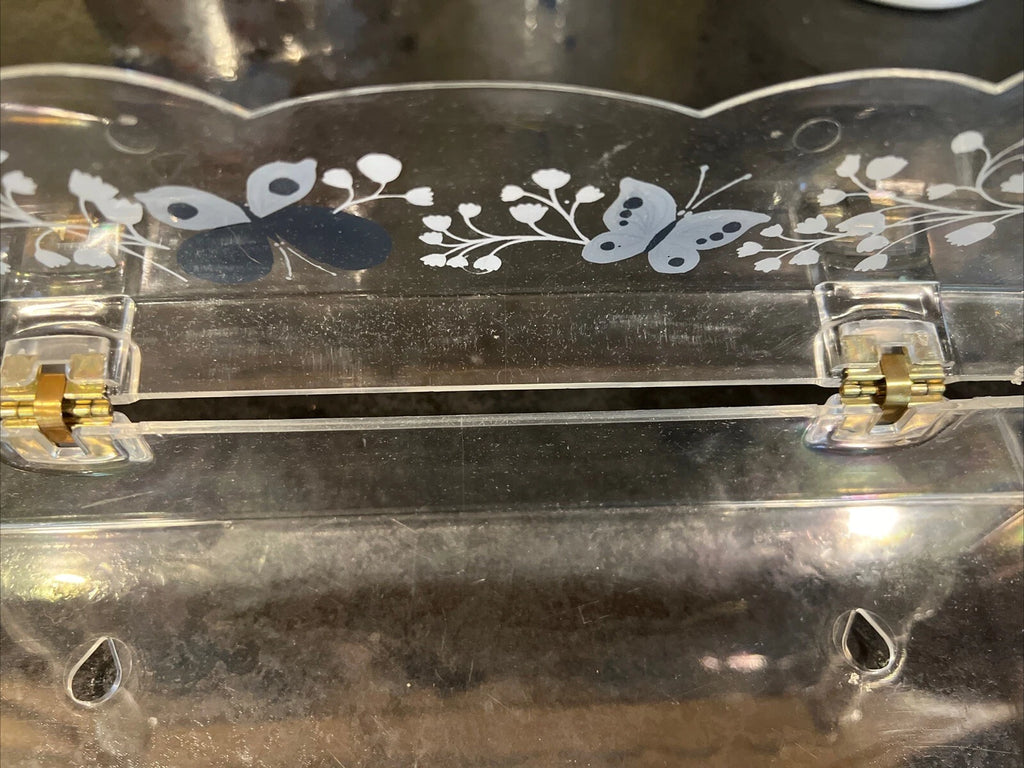 Vintage Tissue Box Holder Butterflies Wolff Products USA Acrylic | eBay