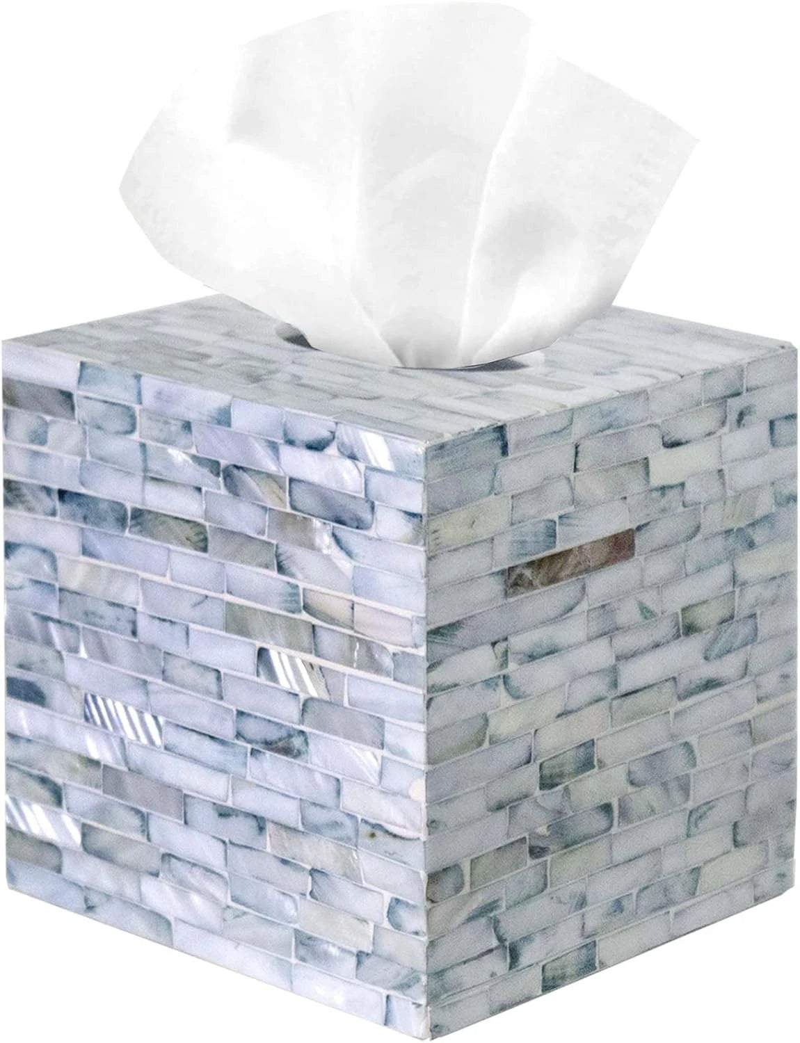 5.9” Cube Mother of Pearl Tissue Box Cover, Decorative Napkin Dispenser | eBay