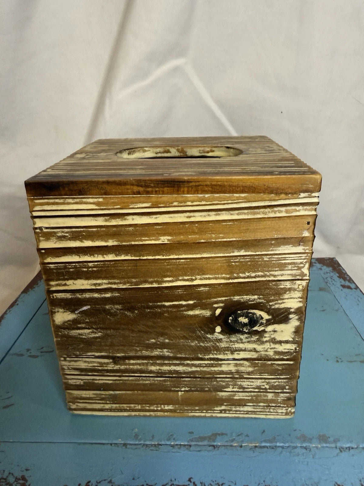 Rustic Torched Barn wood Tissue Box Cover Farm Decor | eBay