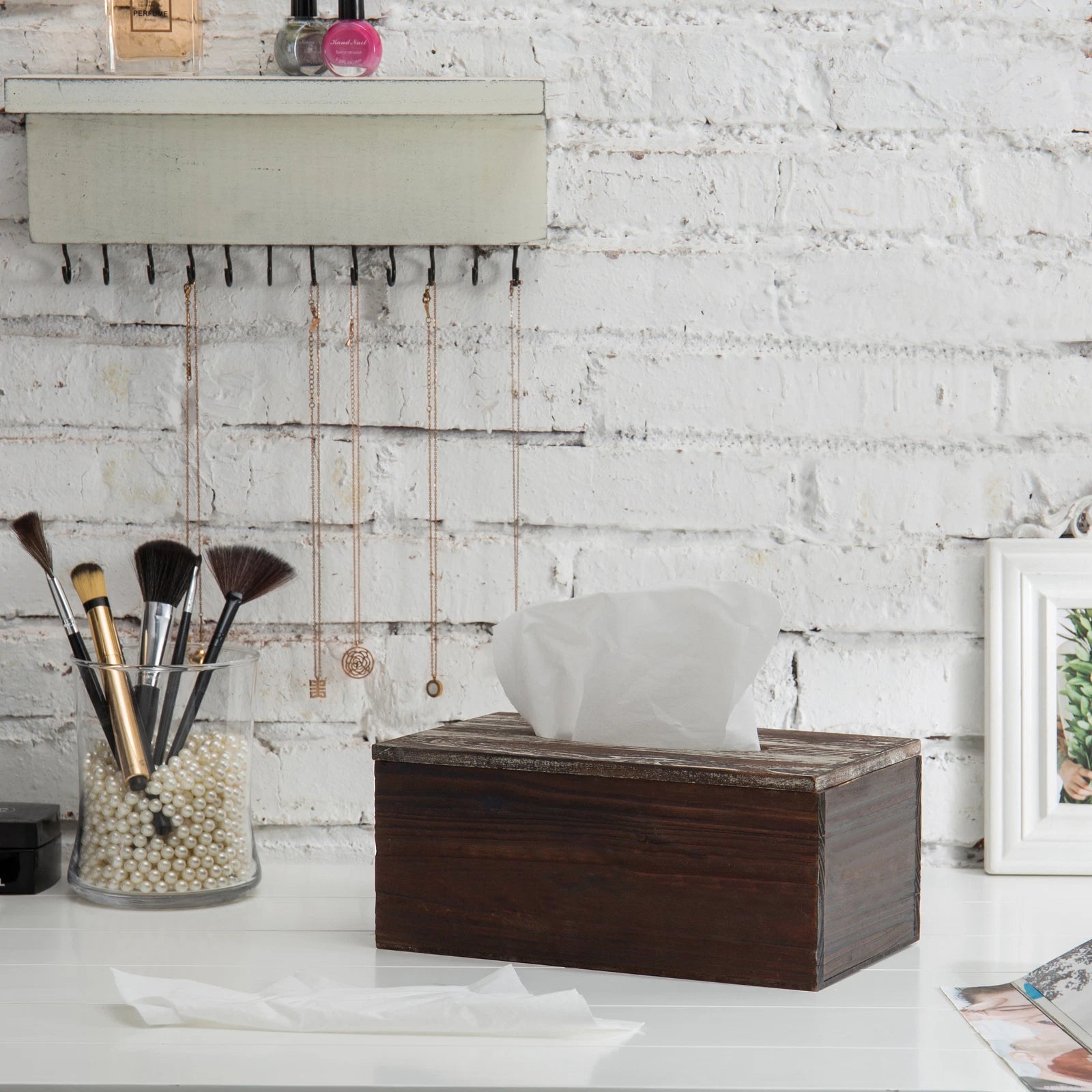 MyGift Rustic Distressed Textured Torched Wood Rectangle Tissue Box Holder Cover | eBay