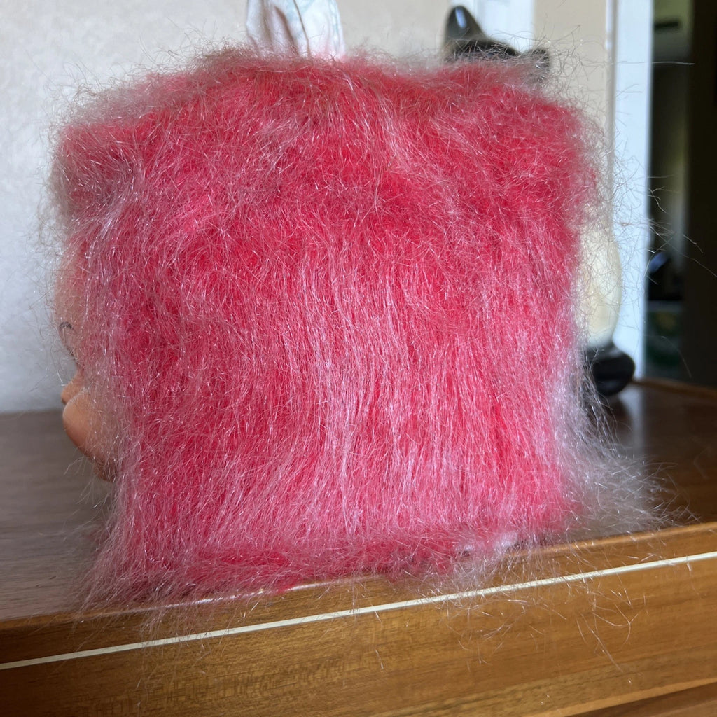 Vintage 1970s Dimple Doll Tissue Box Cover Holder Red White Hair Grandma Boho | eBay