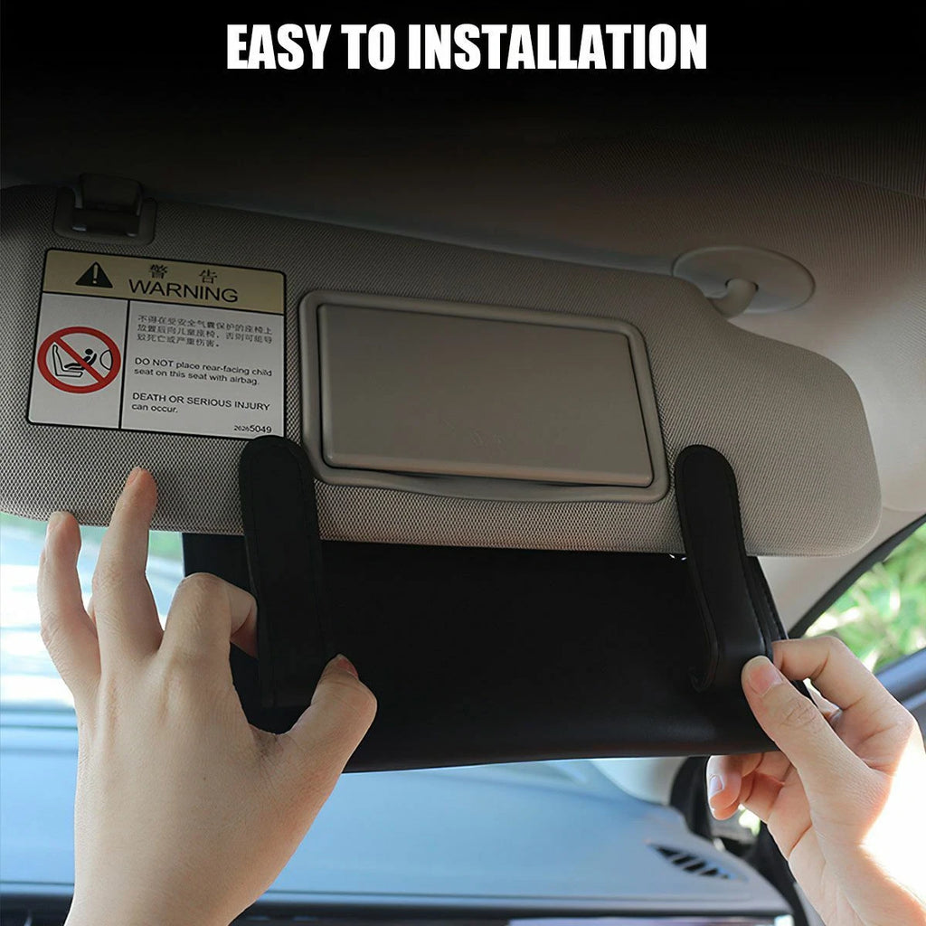 Car Tissue Box Cover Towel Sun Visor Paper Napkin Case Holder Organizer Storage | eBay