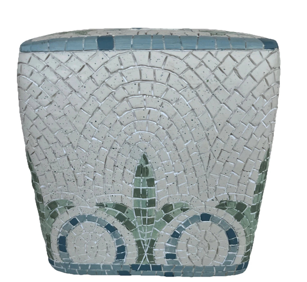 Croscill Tile Tissue Box Cover Sea Blue and Green EUC | eBay