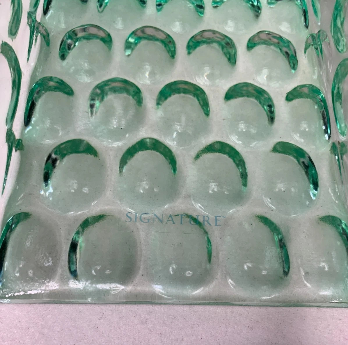 MCM Lucite Acrylic Tissue Box Holder Green Translucent Square Reverse Bubble | eBay