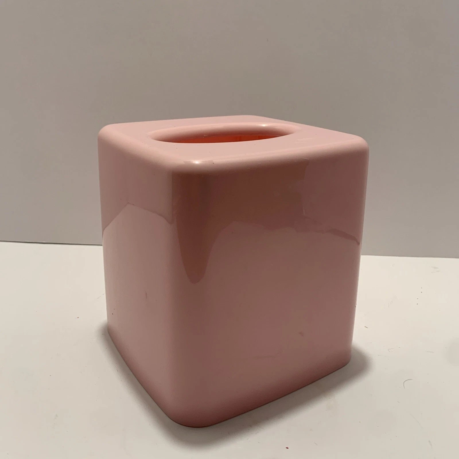 Vintage Pink Mauve Hard Plastic Square Tissue Box Cover | eBay
