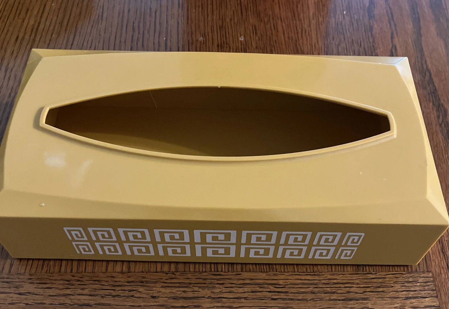 Vintage Gold Tissue Box Holder with Greek Key Pattern Plastic MCM | eBay