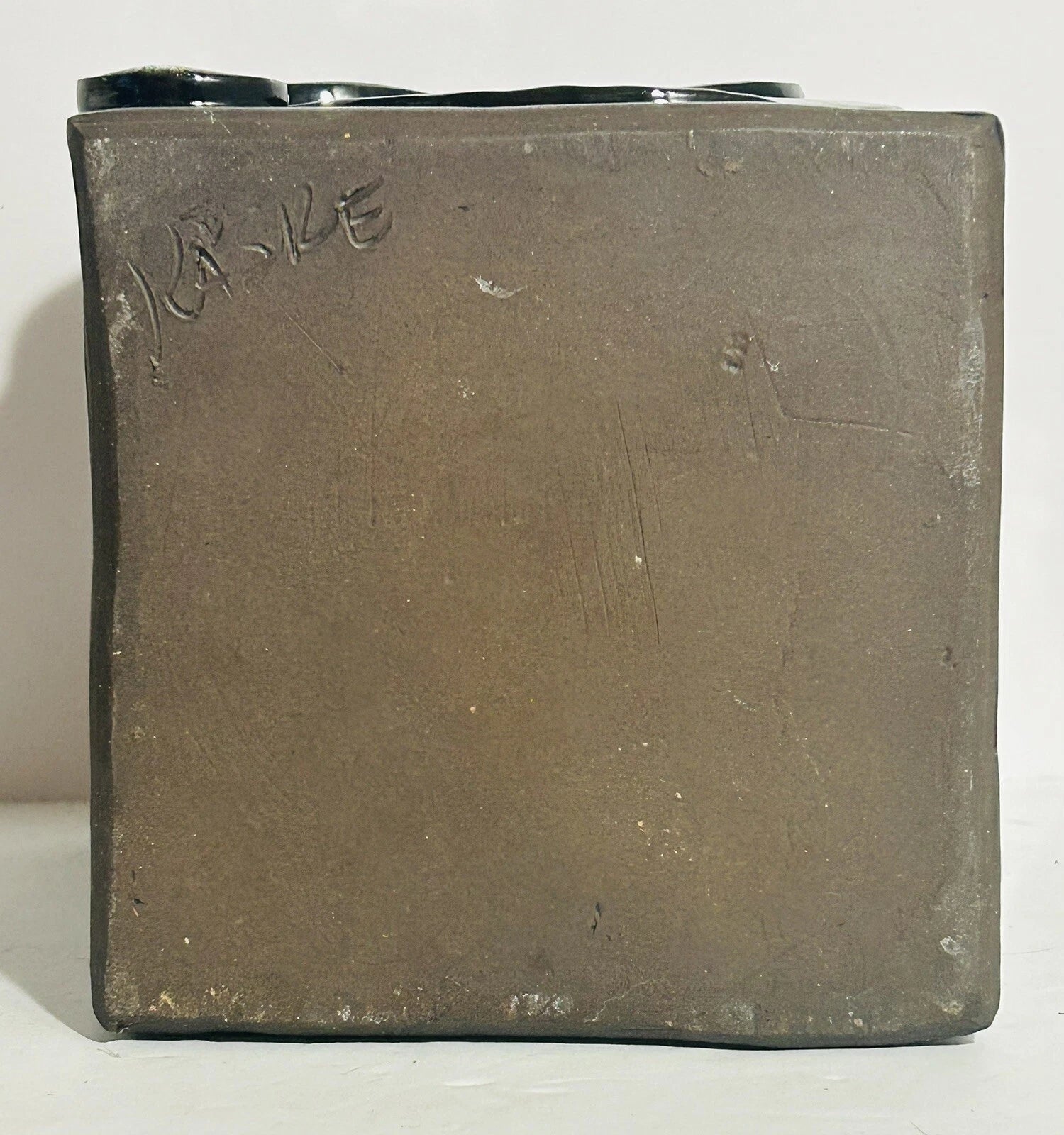 Studio Art Pottery Tissue Box Holder Black Glaze Moon Phase Whimsy Goth Witchy | eBay