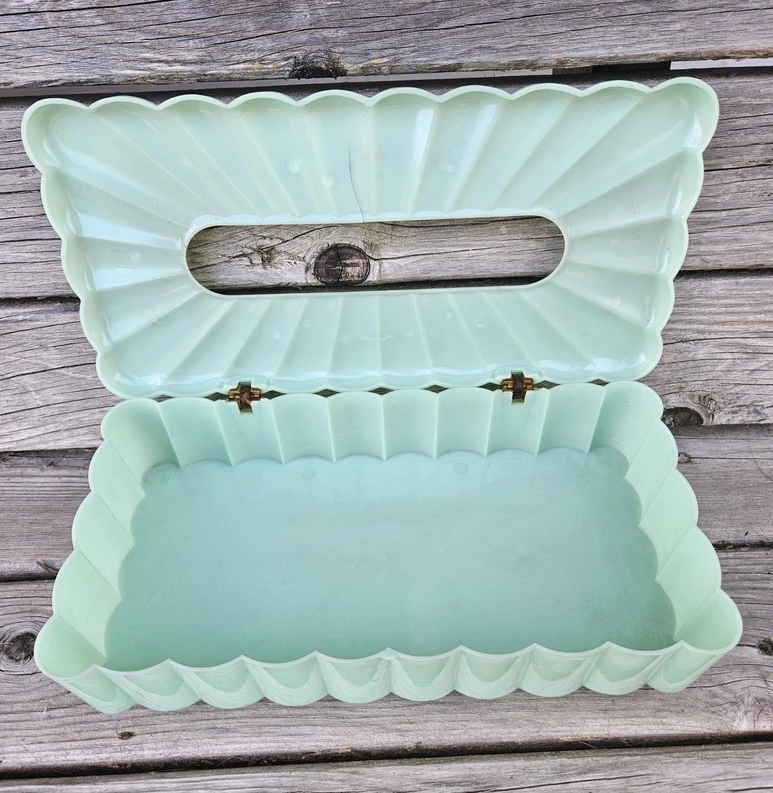 Vtg 60s Menda Co. Tissue Box Holder Cover Rectangle Mint Foam Green Floral Photo | eBay