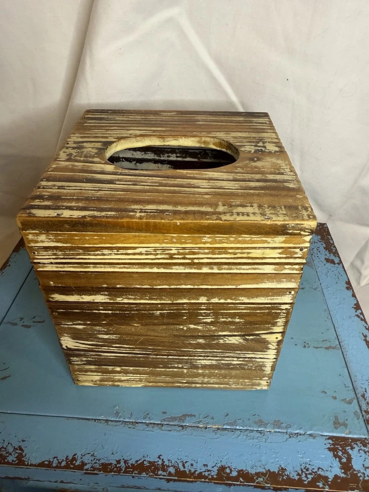 Rustic Torched Barn wood Tissue Box Cover Farm Decor | eBay