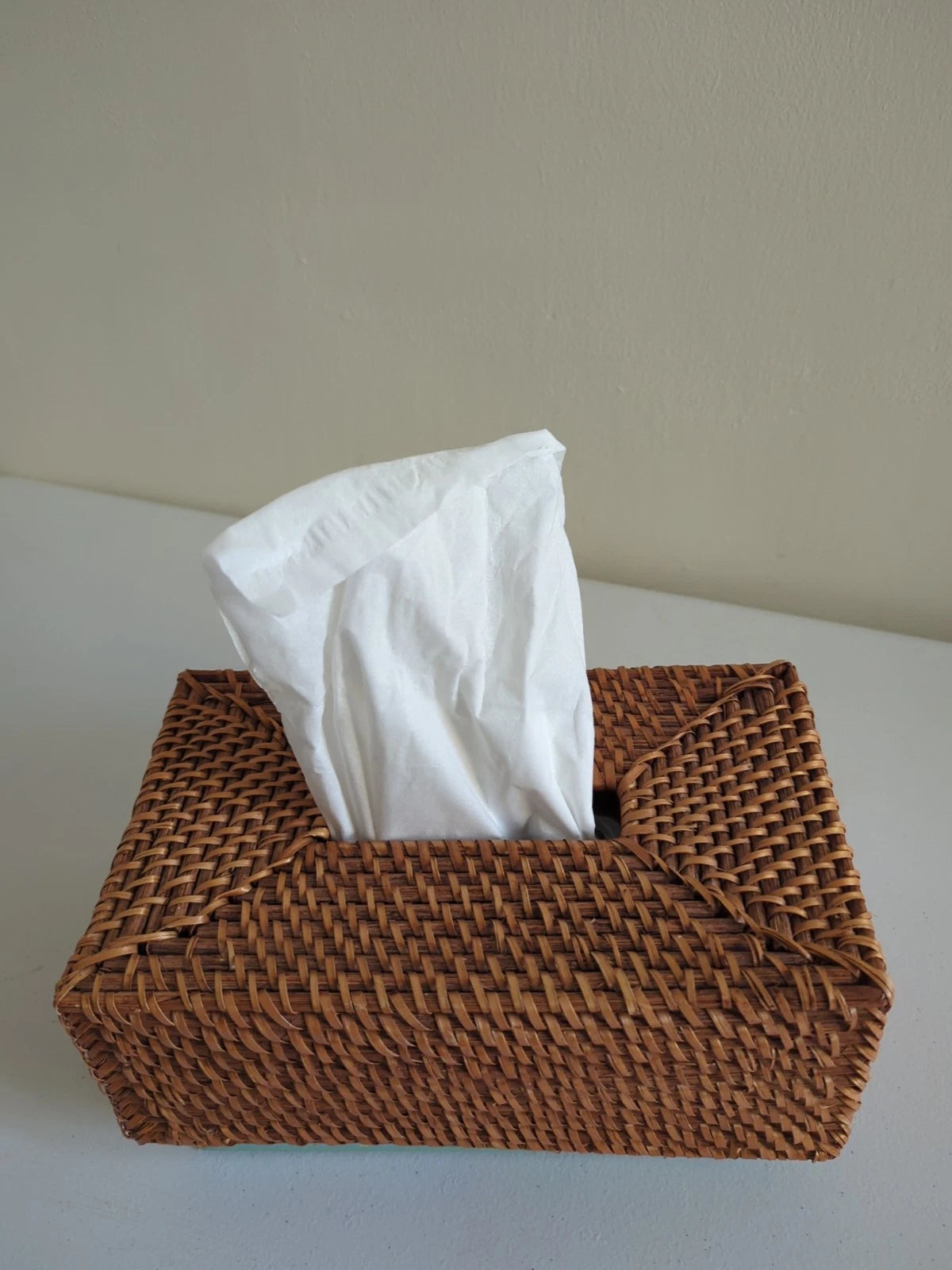 Unique Vtg Rattan Wood Tissue Box Cover Holder Classic Coastal | eBay