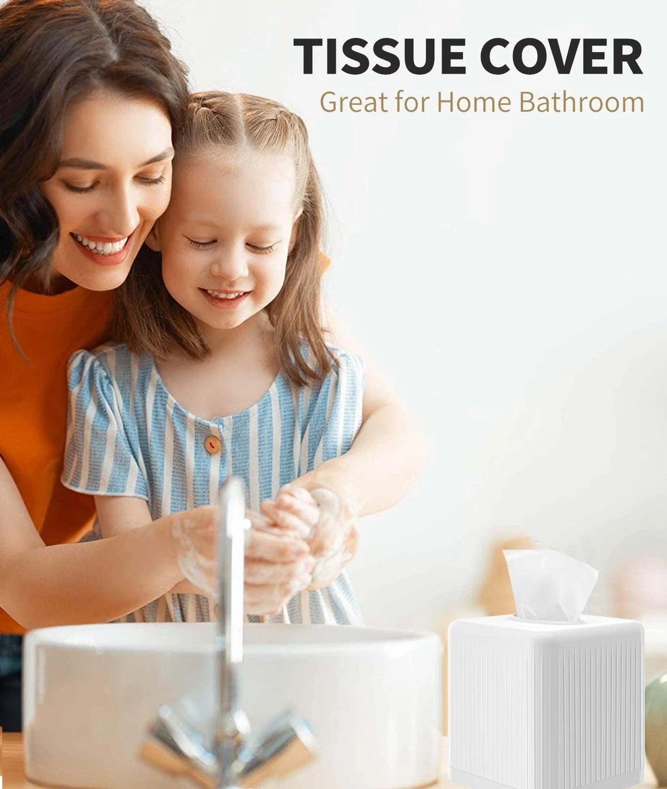 Tissue Box Cover with Base, Square Plastic Tissue Box Holder Decorative Tissu... | eBay