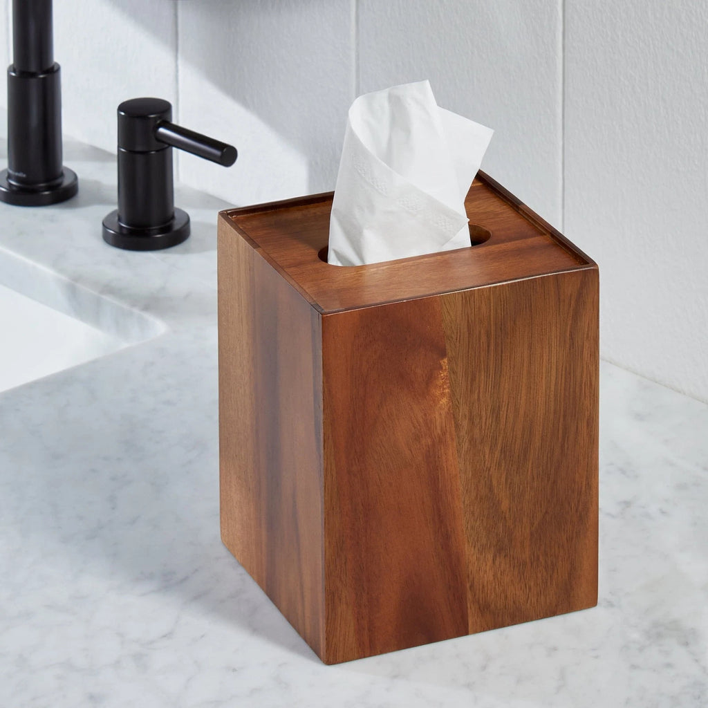 Better Homes & Gardens Acacia Wood Tissue Box Cover | eBay