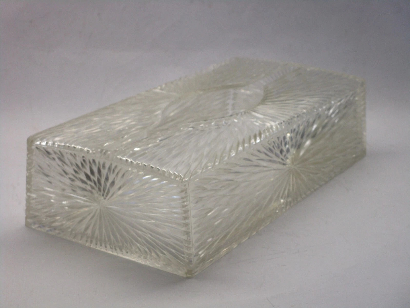 Vintage 60s Celebrity Tissue Box Holder Starburst Acrylic Lucite Plastic | eBay