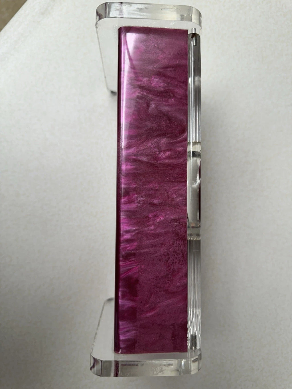 Vintage MCM Regency Thick Lucite Kleenex Cut Tissue Box Holder Acrylic pink | eBay