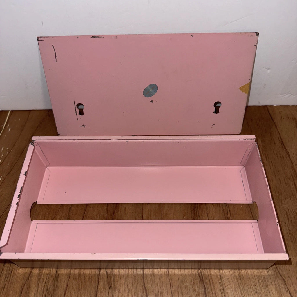 VTG Metal Pink Hand Painted Rose Wall Mount Tissue Holder/Box Holder | eBay