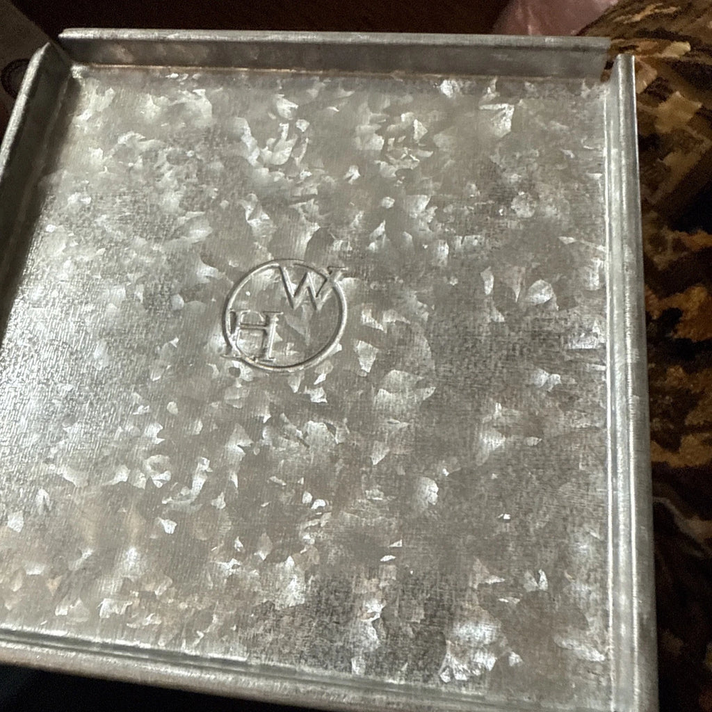 Tissue Box Cover Square Rustic Galvanized Metal Tissue Box Holder | eBay