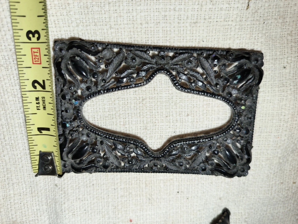 Vtg Pocket Small Tissue Holder Black Ormolu Filigree Ornate Regency 4.5” | eBay
