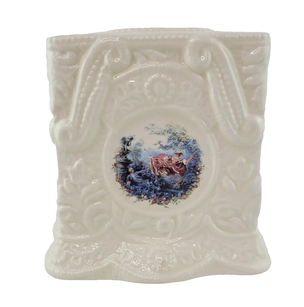 Vintage Bathroom White Ceramic 6" Slip on Facial Tissue Box Cover Holder | eBay