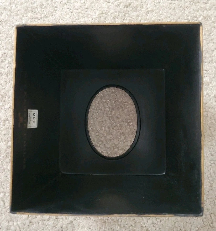 Mackenzie Childs Tissue Box Cover Dotty Polka Dot Boutique Black Cream Square | eBay