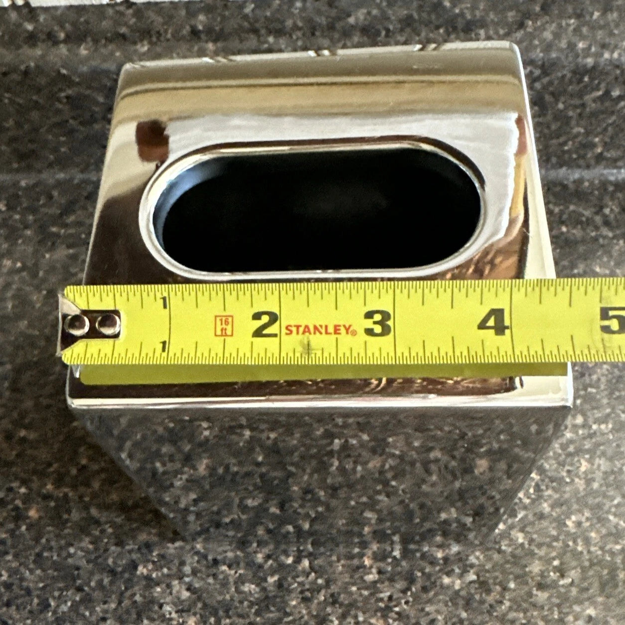 Square Metal Silver Tone Facial Tissue Box Cover Holder | eBay