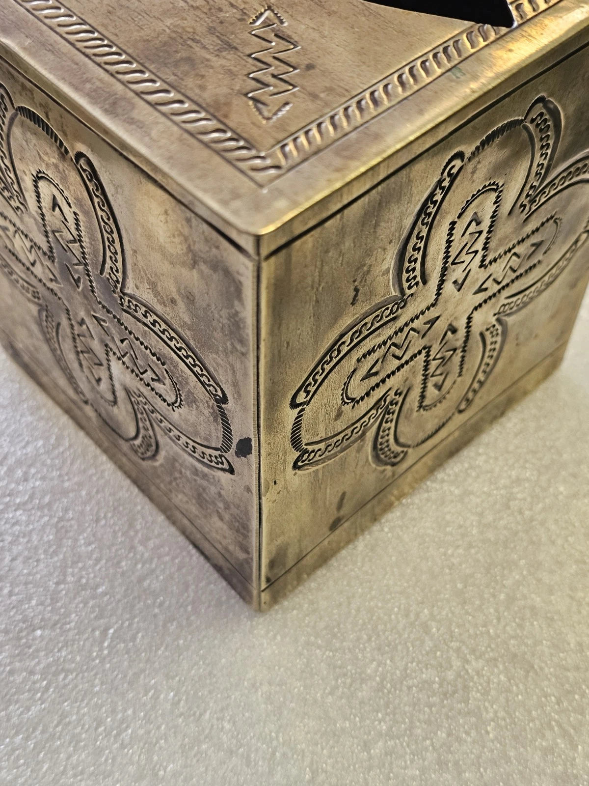 J Alexander Rustic Silver Tissue Box Cover | eBay