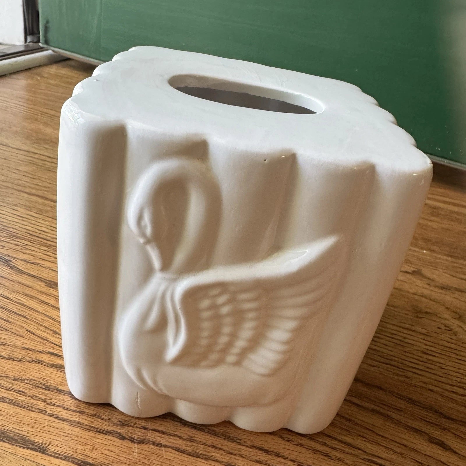 Vibtage Ceramic Swan Tissue Box Cover | Embossed Pottery | Cottagecore | eBay