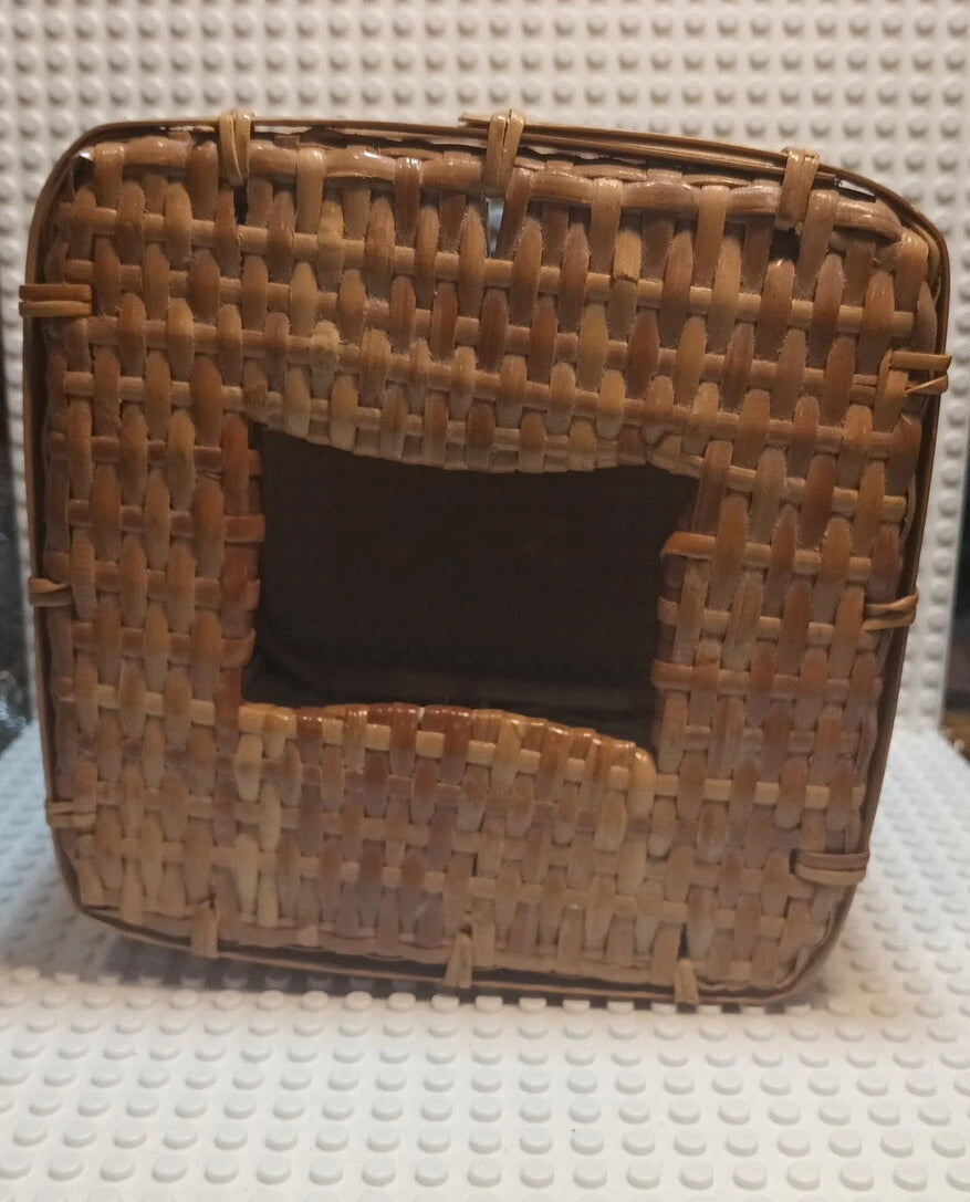 Palm Tree Tissue Box Cover Wicker Rattan Box Palm Tree Beach House Decor Vintage | eBay