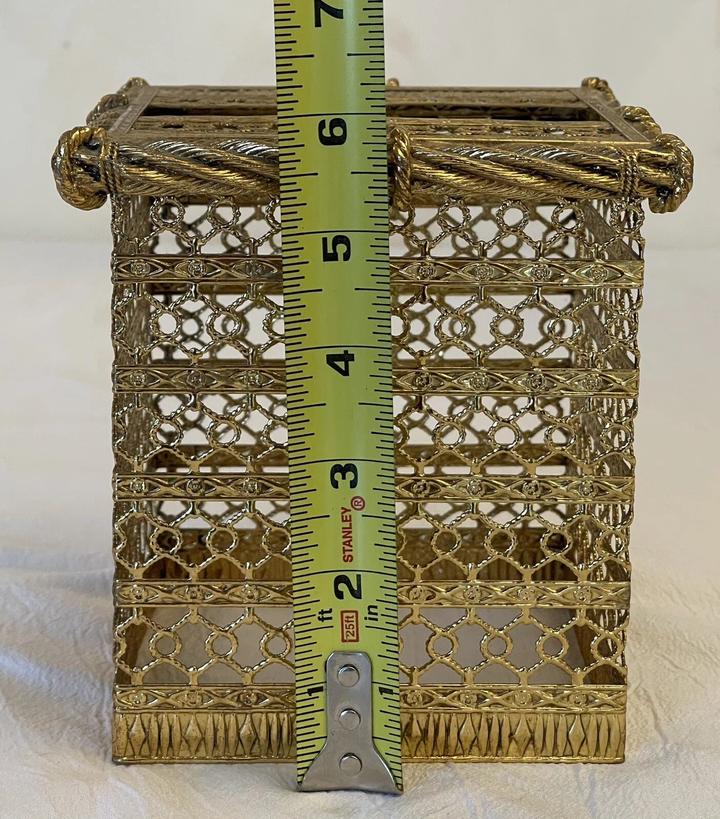 Vintage Brass Filigree Tissue Box Cover Hollywood Regency Metal Kleenex Holder | eBay