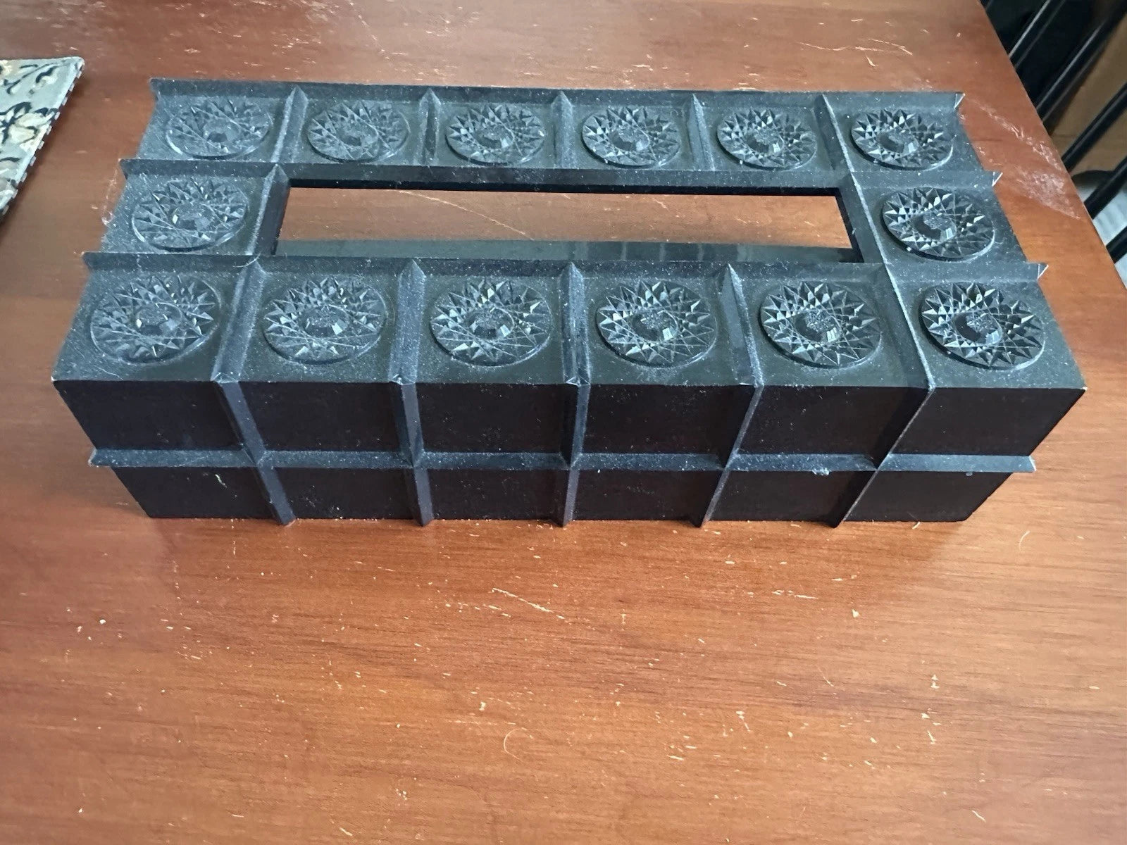 Vintage Art Deco Tissue Box Cover Black Vanity Bathroom Decor MidCentury | eBay