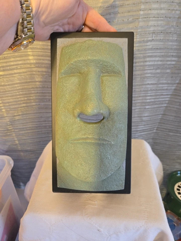 VTG 1990s Rotary Hero Moai Tiki Easter Island Kleenex Tissue Box Dispenser | eBay