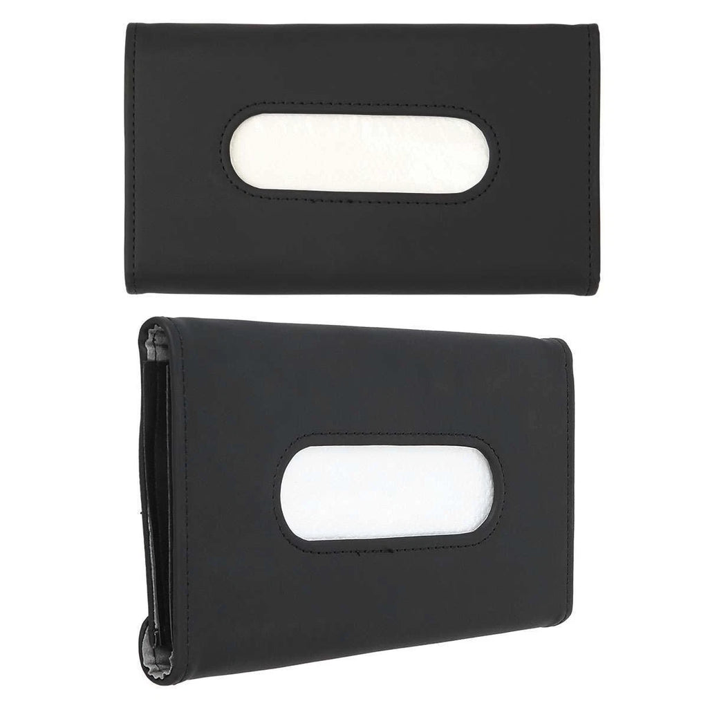 Car Sun Visor Tissue Dispenser Box Holder Universal PU Leather Paper Towel Case | eBay