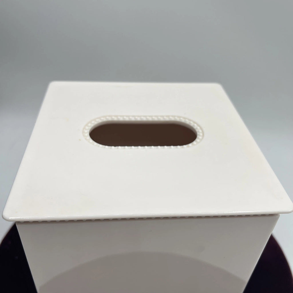 Martha Stewart Everyday Tissue Box Cover Cream Pink Beading Hard Plastic | eBay
