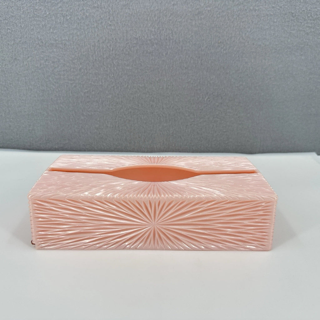 Vintage MCM Celebrity Pink Starburst Tissue Box Holder Acrylic Lucite Plastic | eBay