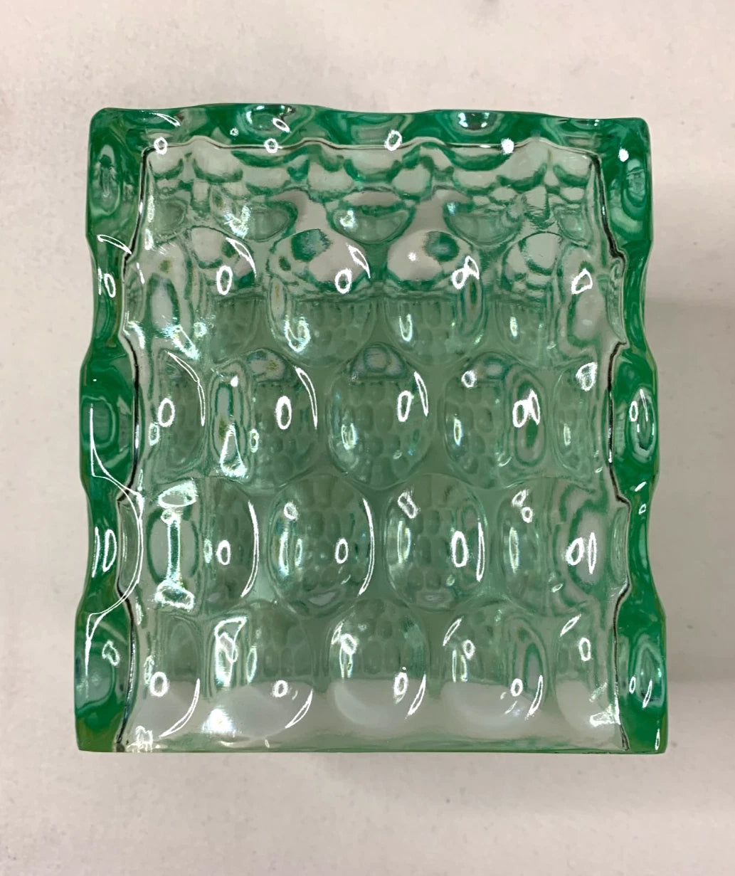 MCM Lucite Acrylic Tissue Box Holder Green Translucent Square Reverse Bubble | eBay