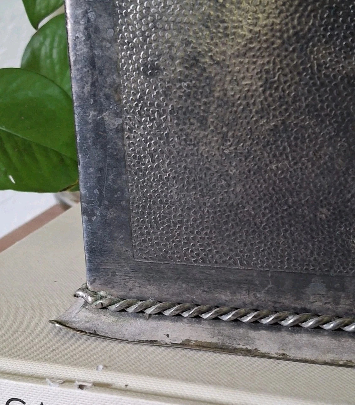 Rustic Silver Tone Metal Tissue Box Cover Patina Minimalist Farmhouse | eBay