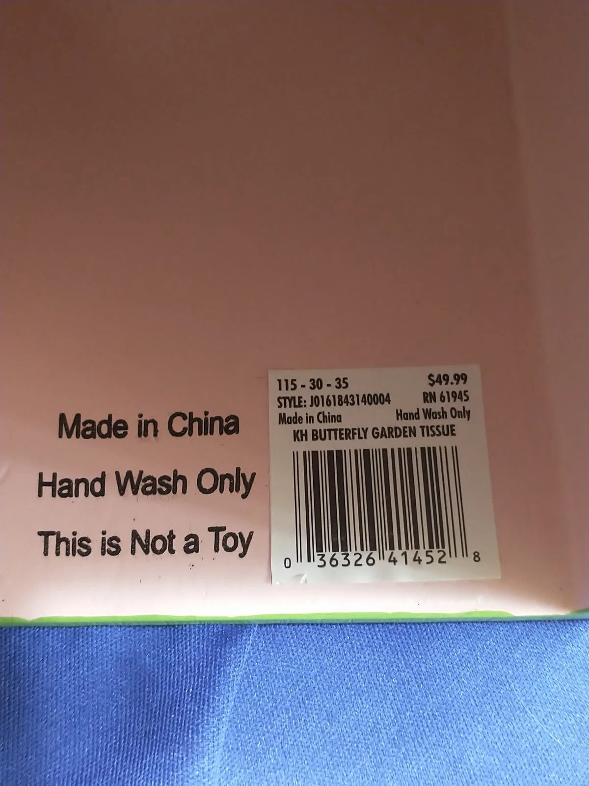 KH BUTTERFLY GARDEN TISSUE BOX COVER PINK FLOWERS CATERPILLAR LADY BUG RESIN | eBay