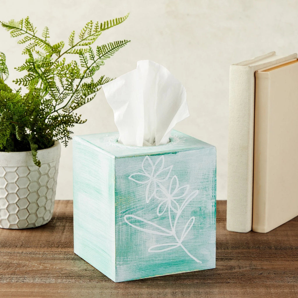 Unfinished Wood Tissue Box Cover, Square Wooden Holder with Slide Out Bottom | eBay