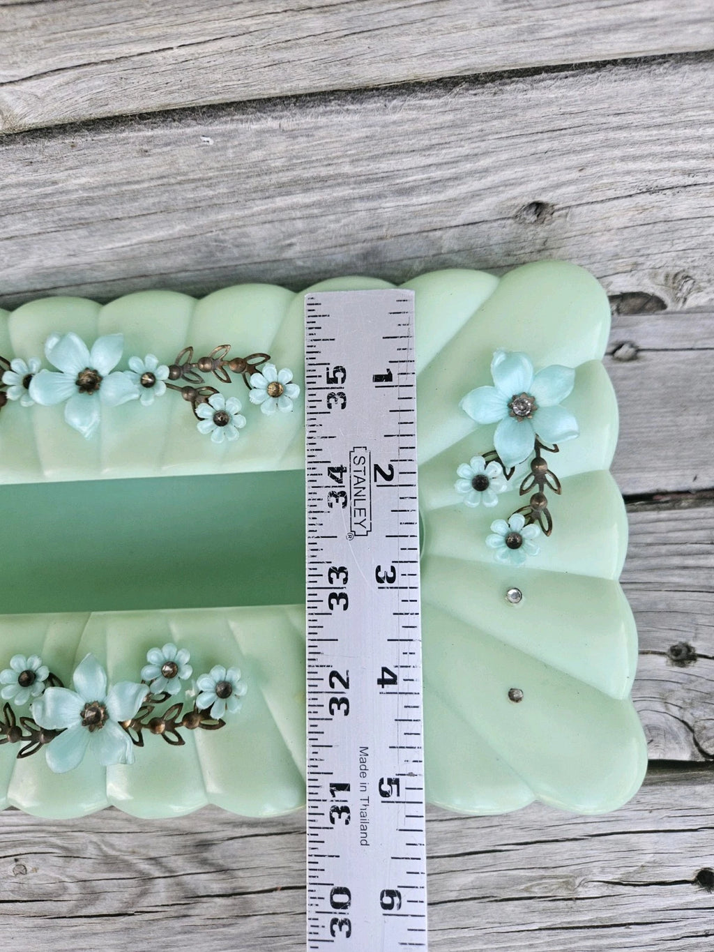 Vtg 60s Menda Co. Tissue Box Holder Cover Rectangle Mint Foam Green Floral Photo | eBay