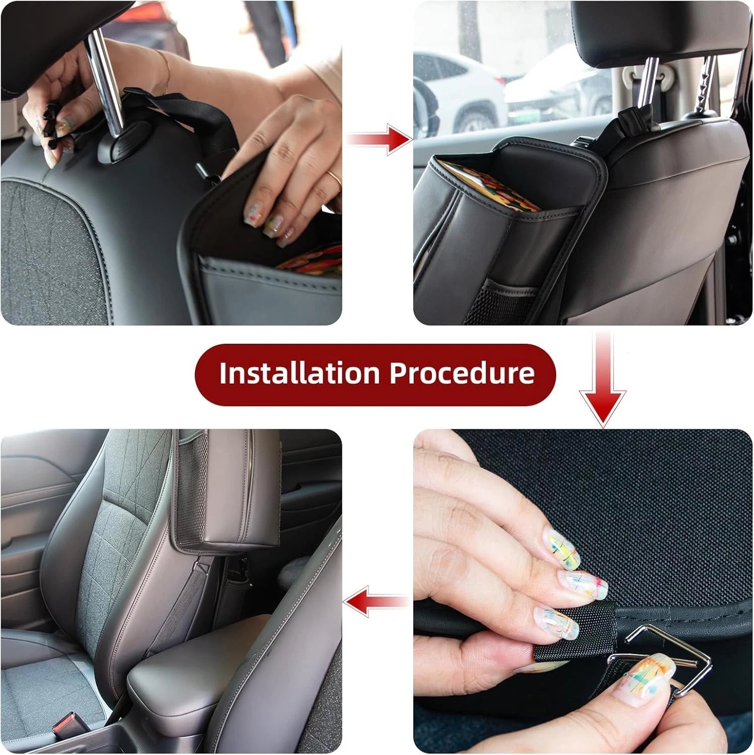 Kleenex 120 Count Tissue Holder - Rectangular Car Seat Storage Box With Mesh Bag | eBay