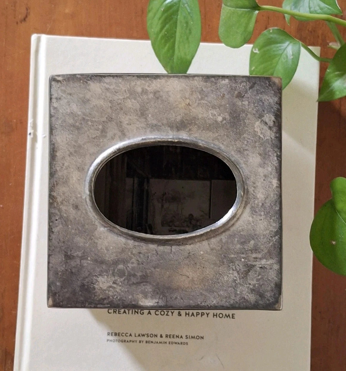 Rustic Silver Tone Metal Tissue Box Cover Patina Minimalist Farmhouse | eBay