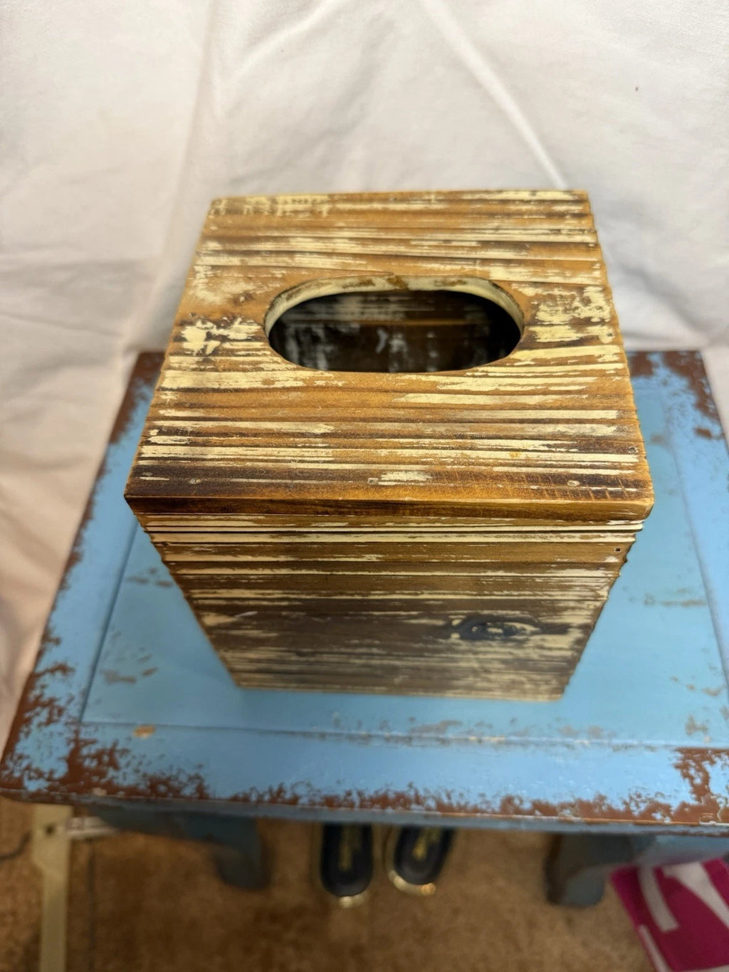 Rustic Torched Barn wood Tissue Box Cover Farm Decor | eBay