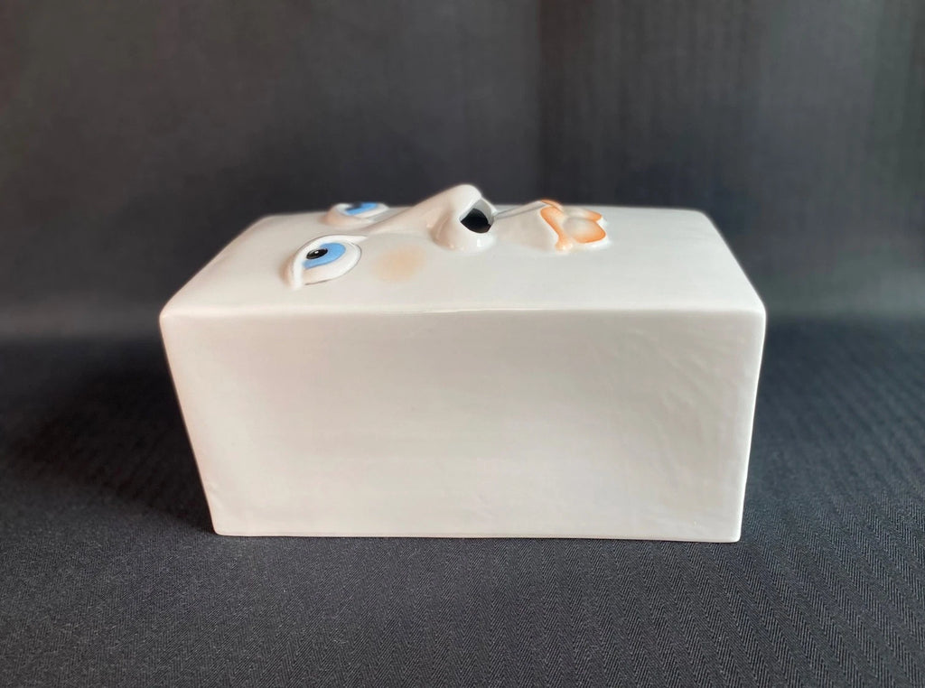 Vintage 1980s Pop Art Ceramic Face Nose Tissue Box Cover Dispenser Kitschy | eBay