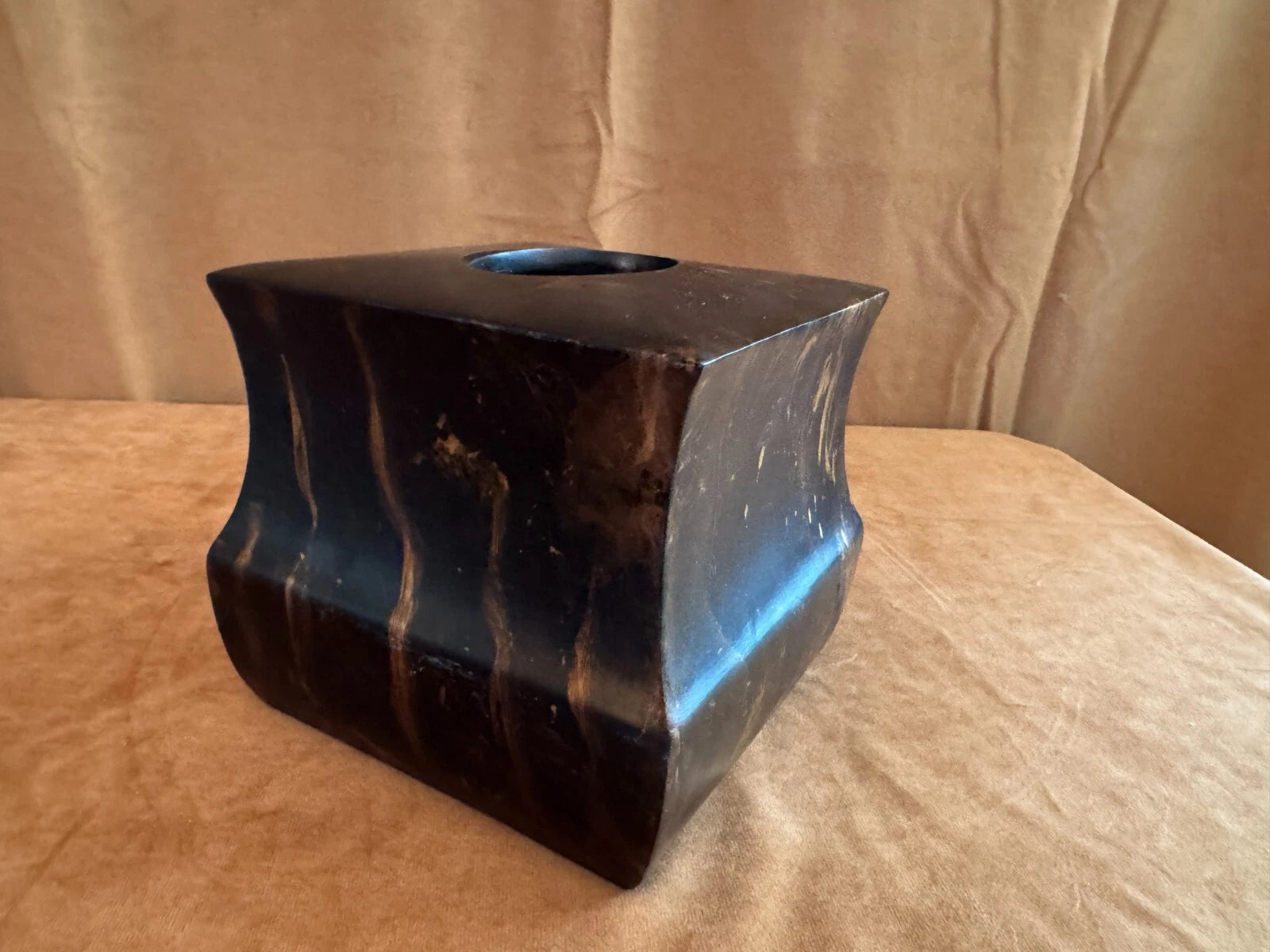 Montego Gold Dust Tissue box Holder cube upright bathroom accessories vintage | eBay